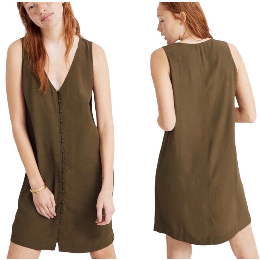 NWT Madewell Heather button-front tank dress 💚